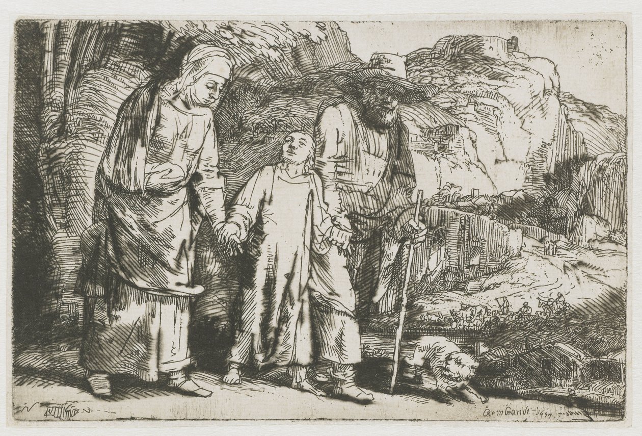 Kristus se vrací z chrámu se svými rodiči Kristus se vrací z chrámu se svými rodiči od Rembrandt van Rijn