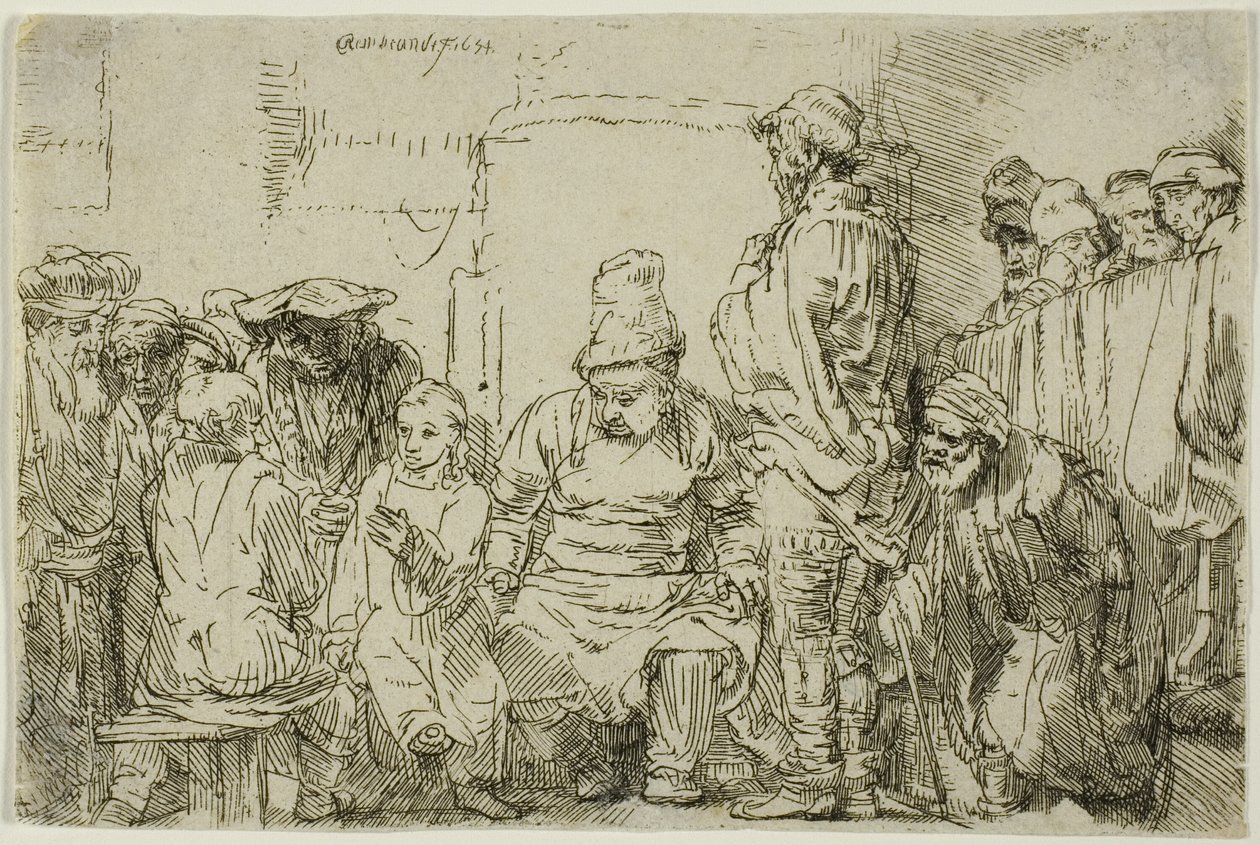 Kristus sedí ve sporu s lékaři od Rembrandt van Rijn