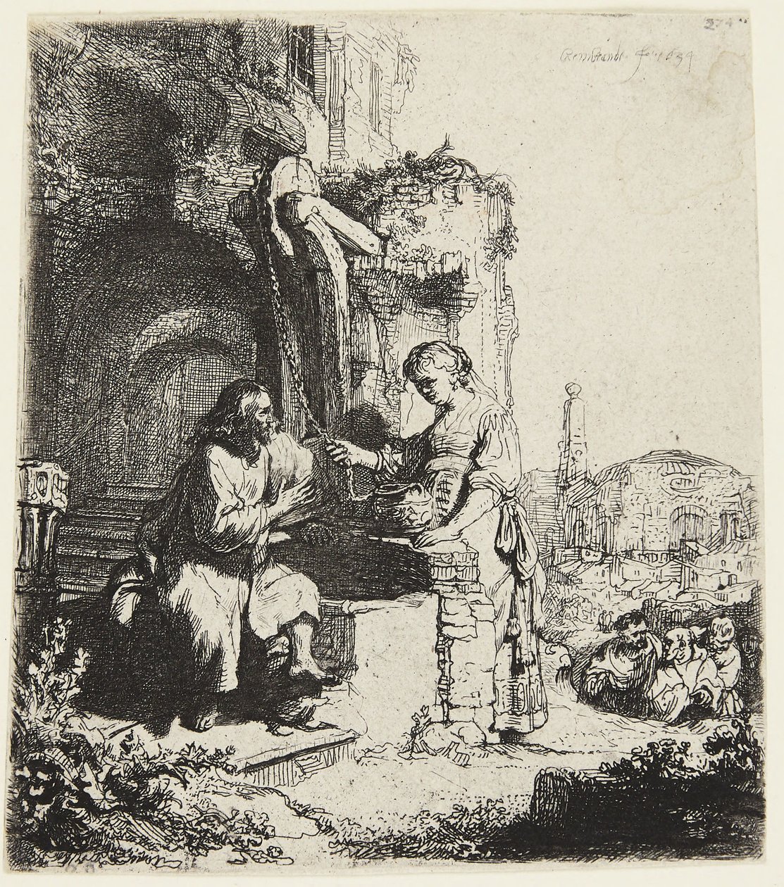 Kristus a žena ze Samaří od Rembrandt van Rijn