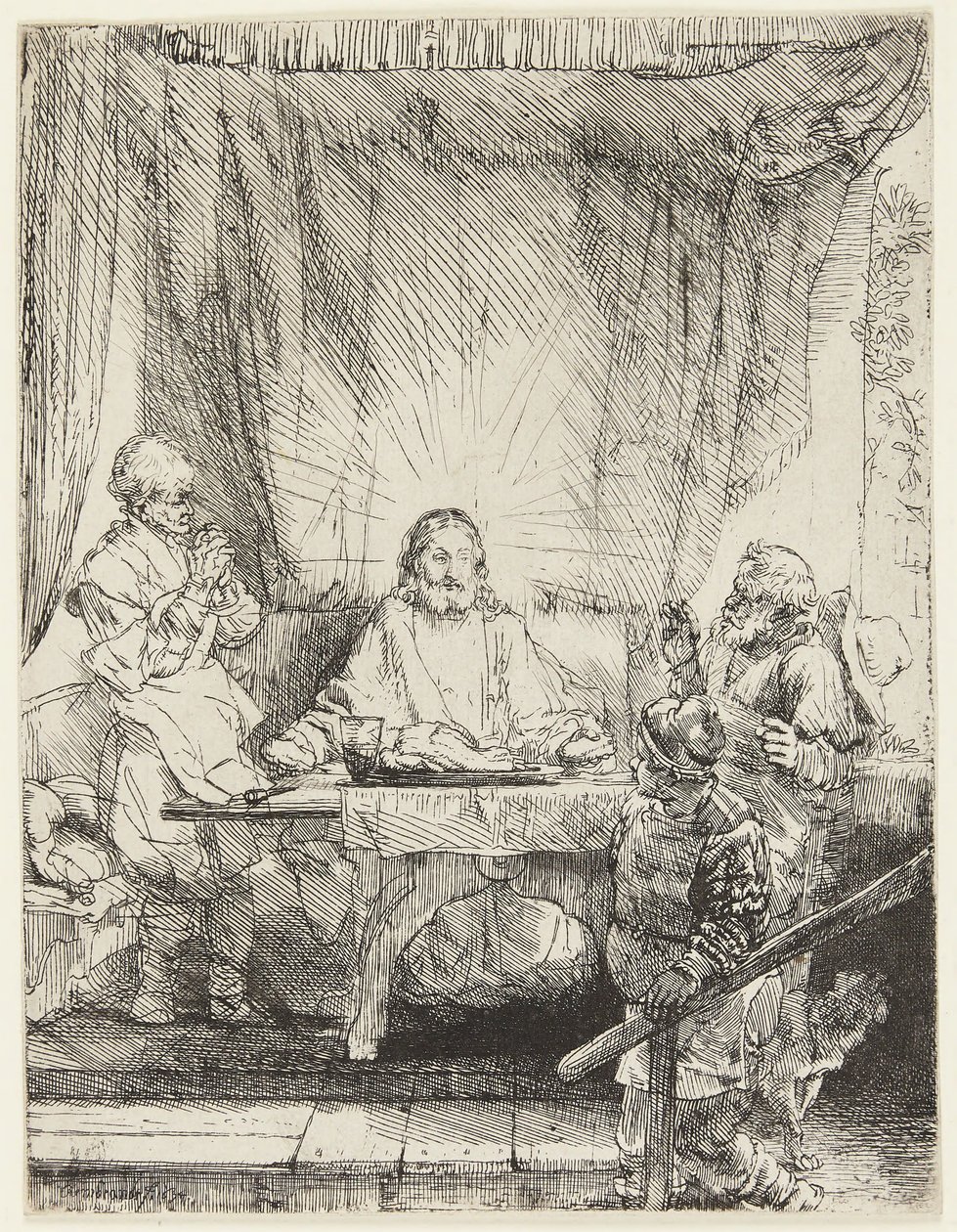 Kristus v Emauzích od Rembrandt van Rijn