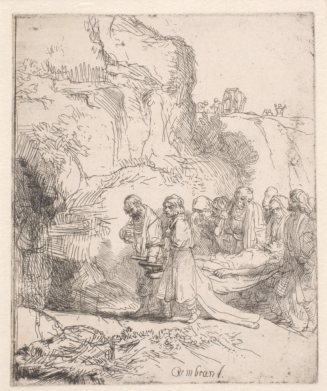 Kristus byl odnesen do hrobu od Rembrandt van Rijn
