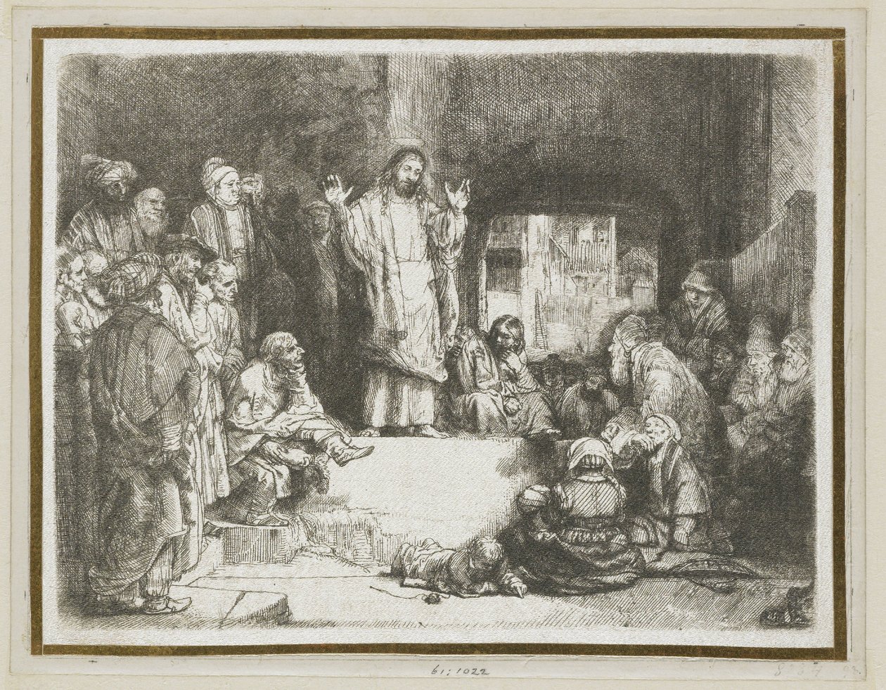 Kristus káže („Malý hrob“) od Rembrandt van Rijn