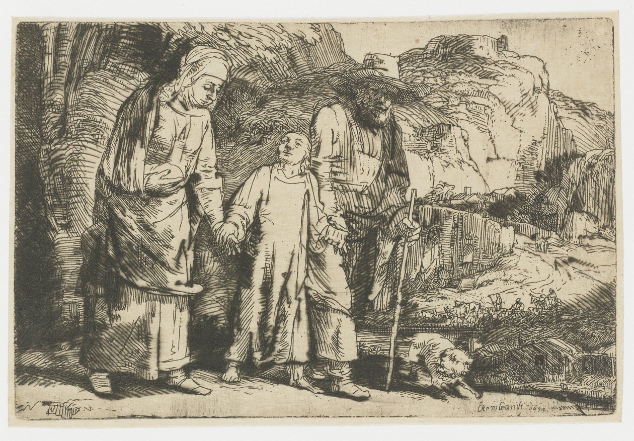 Kristus se vrací z chrámu se svými rodiči od Rembrandt van Rijn