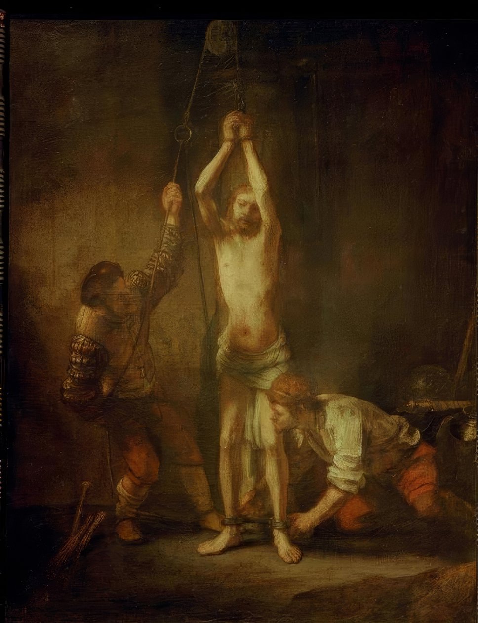 Kristus na sloupu pohromy od Rembrandt van Rijn