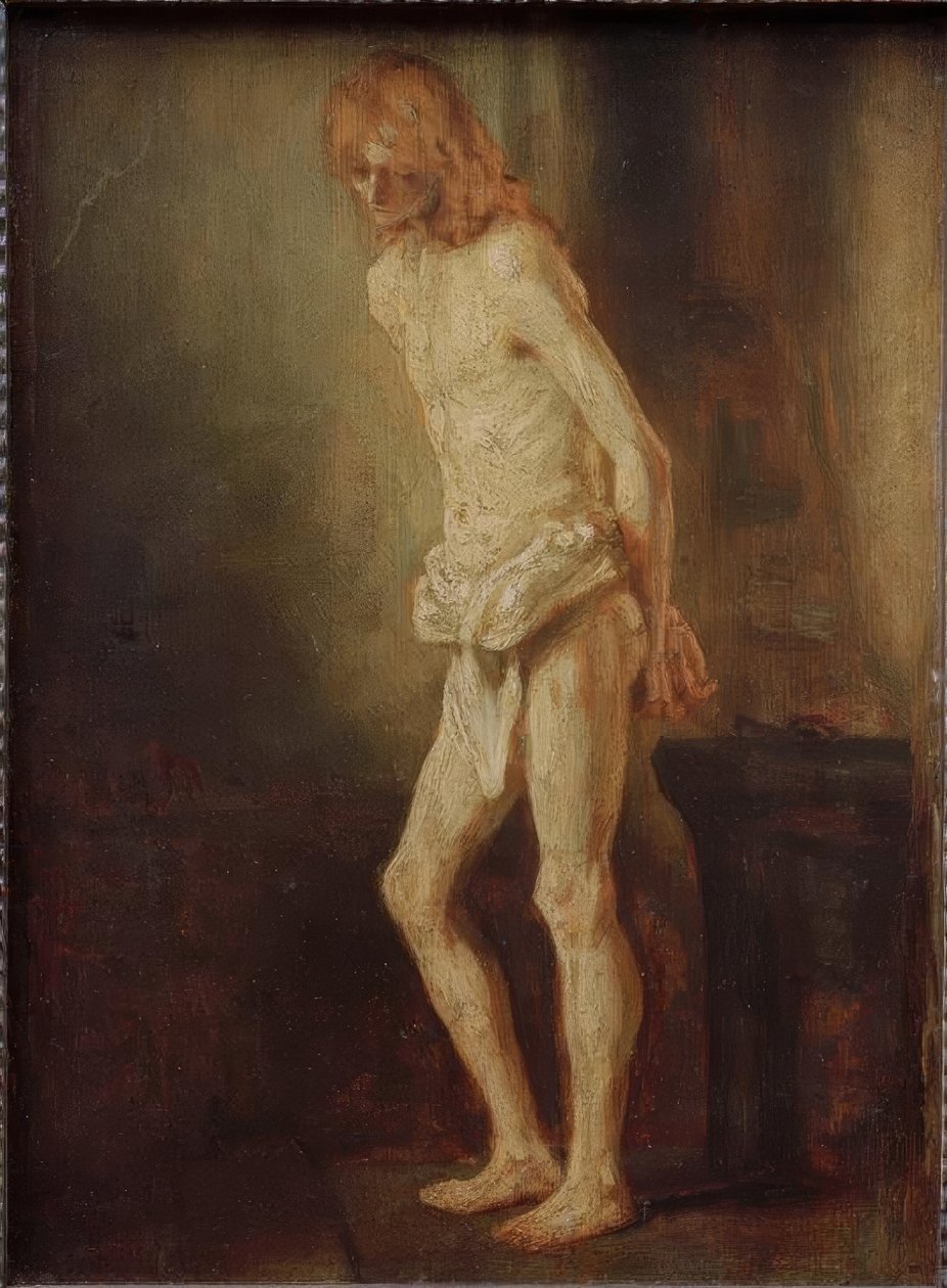 Kristus na sloupu pohromy od Rembrandt van Rijn