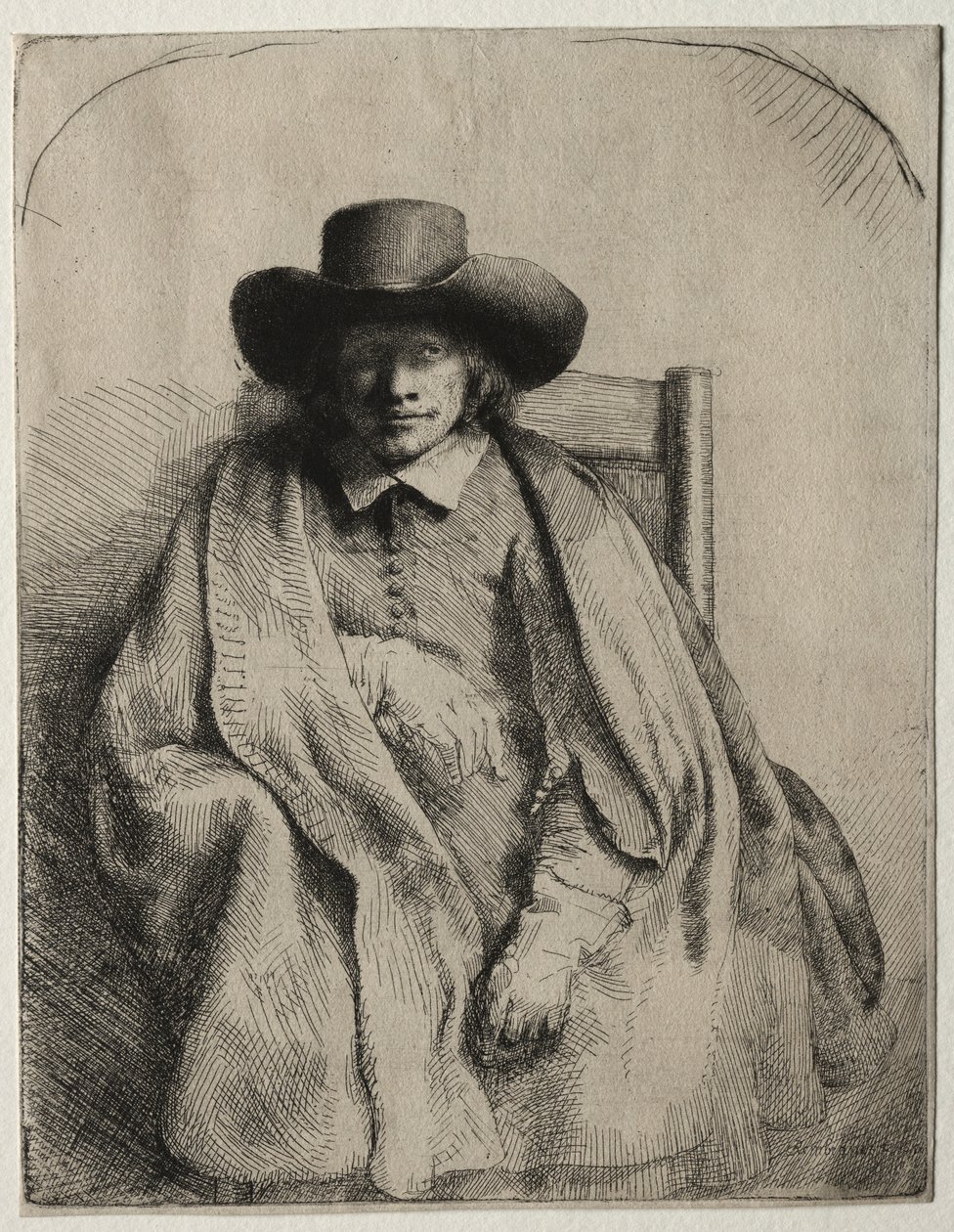 Clement de Jonghe, tiskař, 1651. od Rembrandt van Rijn