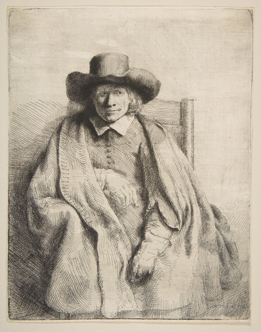 Clement de Jonghe, tiskař, 1651. od Rembrandt van Rijn