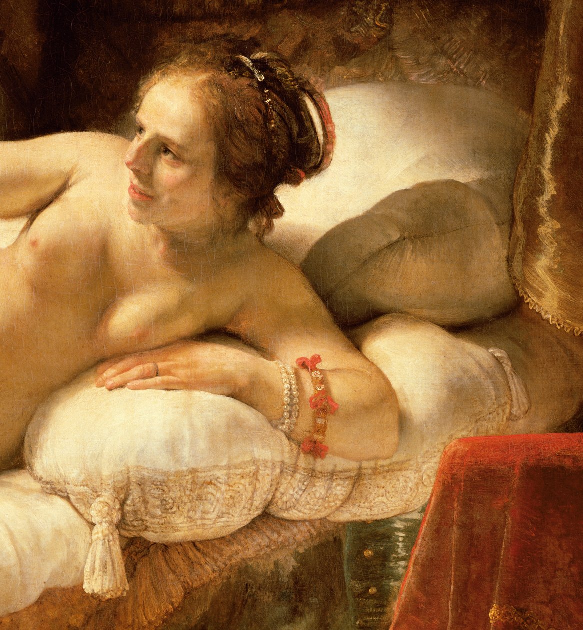 Danae, 1643 detail olej na plátně 47569 od Rembrandt van Rijn