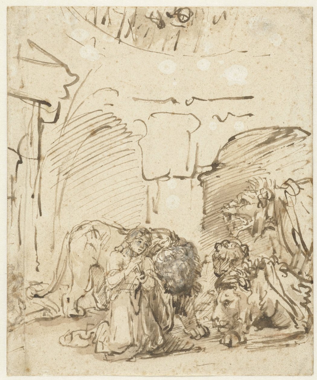 Daniel v jámě lvů od Rembrandt van Rijn