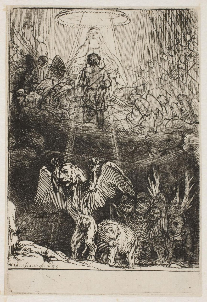 Danielsovo vidění čtyř zvířat od Rembrandt van Rijn