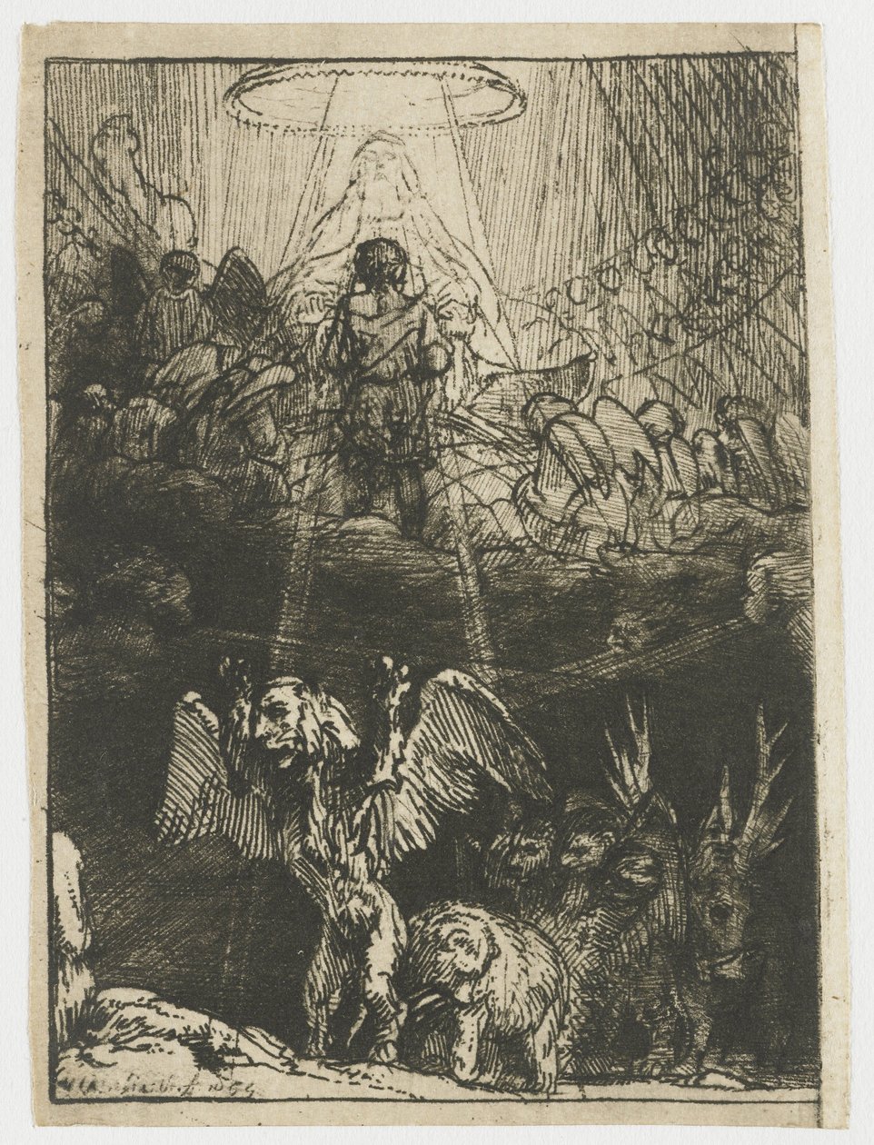 Danielovo vidění čtyř zvířat od Rembrandt van Rijn