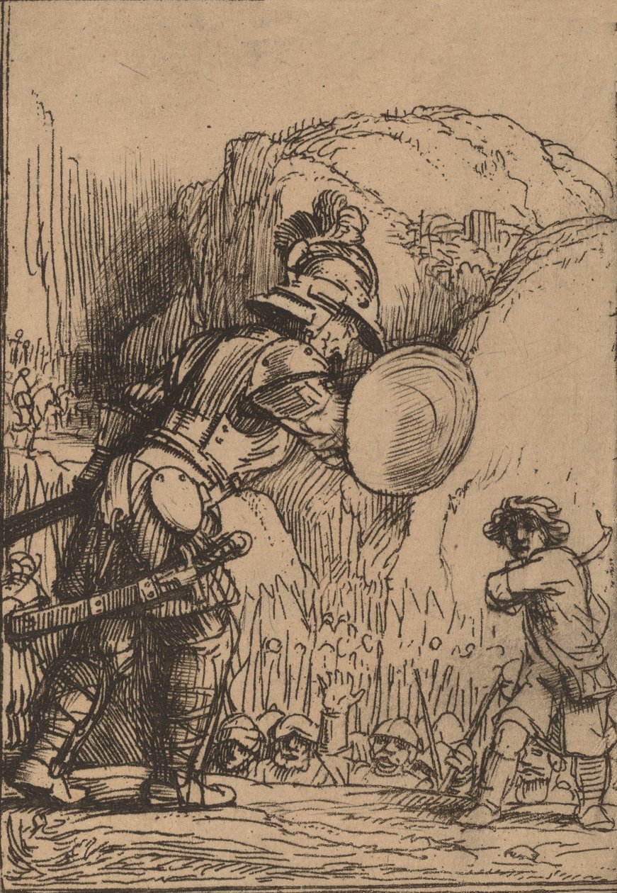 David a Goliáš, 1655. od Rembrandt van Rijn