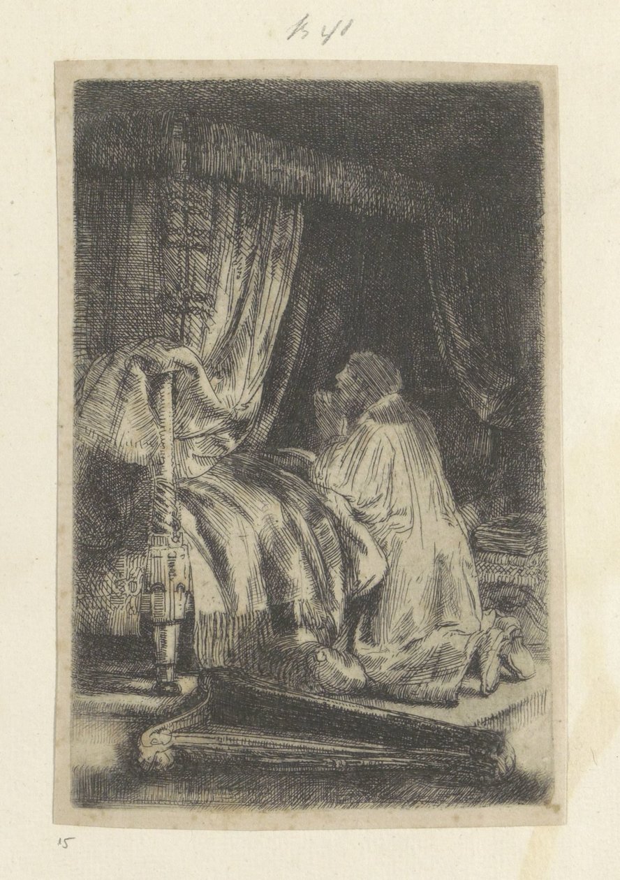 David v gebedu Kolekce osmdesáti pěti původních tisků (název série) od Rembrandt van Rijn