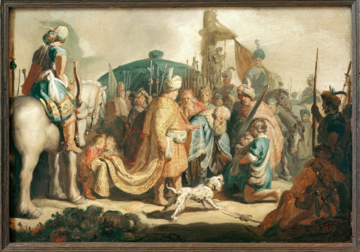 David klečí před Saulem s hlavou Goliáše od Rembrandt van Rijn