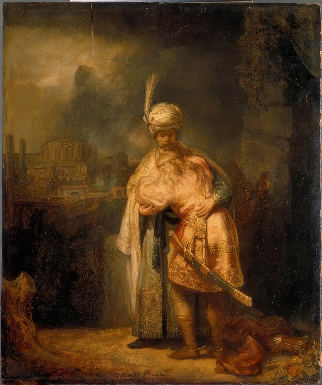 David se loučí s Jonathanem od Rembrandt van Rijn
