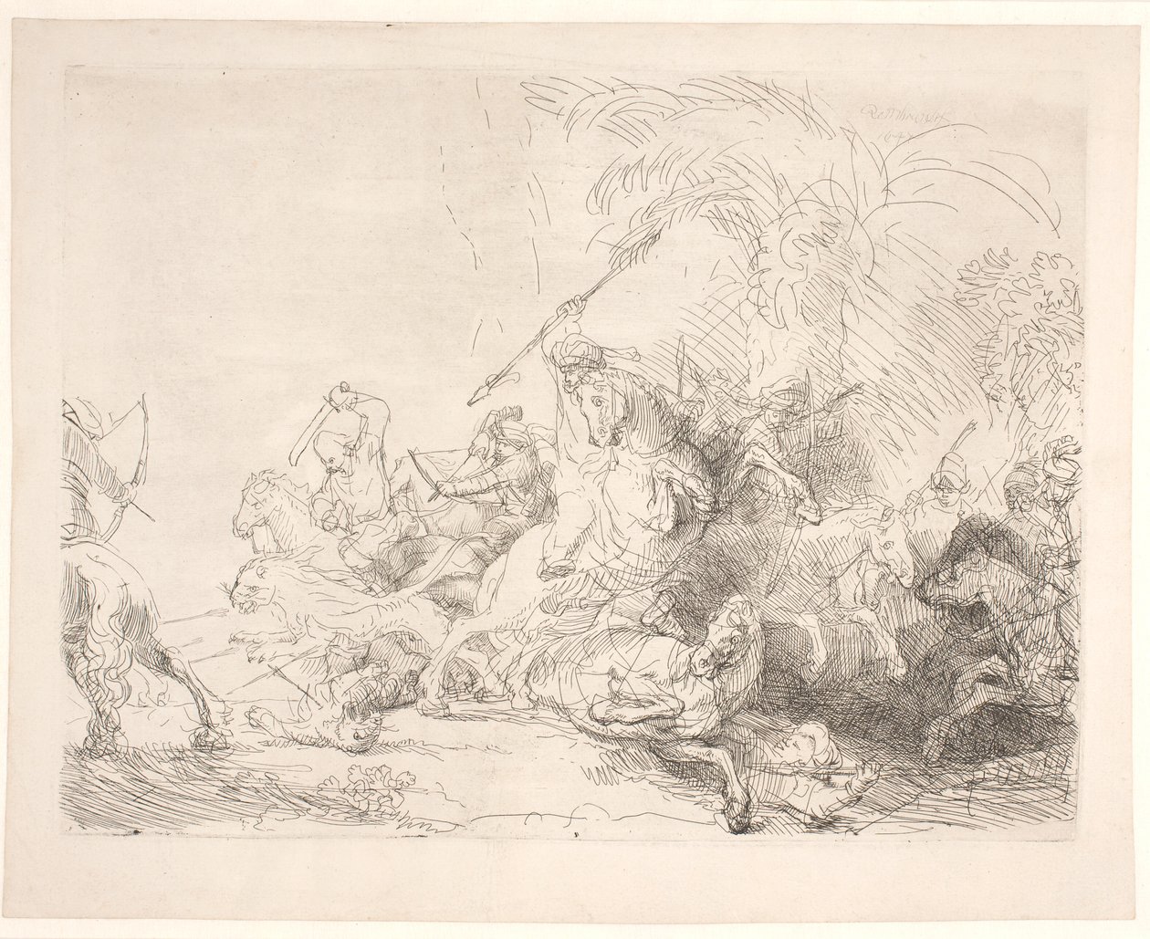 Velký lov na lva od Rembrandt van Rijn