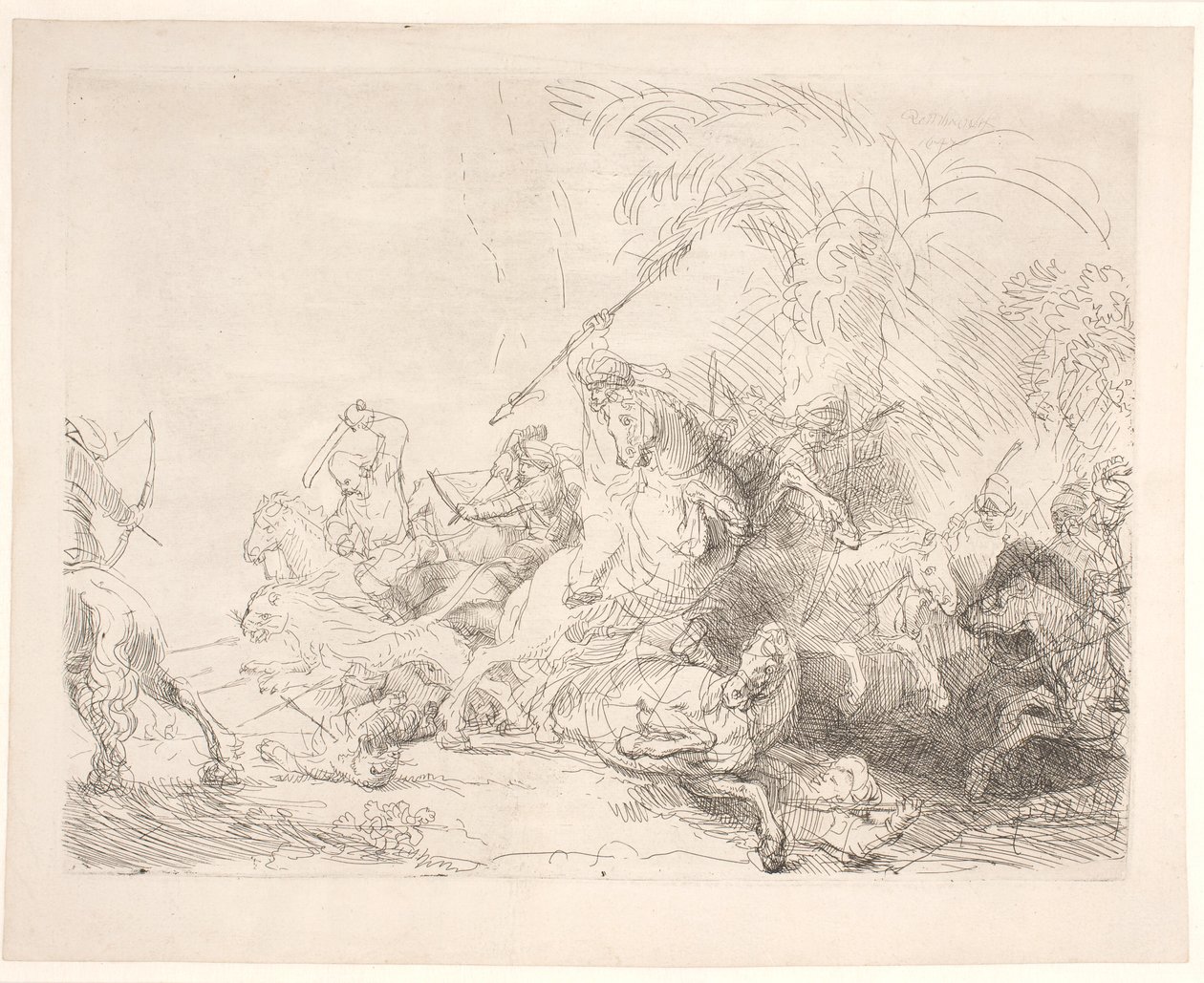 Velký lov na lva od Rembrandt van Rijn