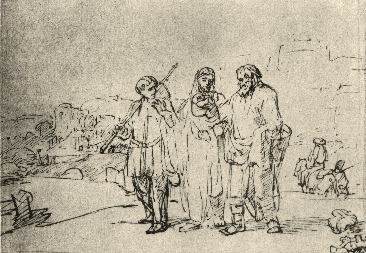 Procházka do Emauz od Rembrandt van Rijn