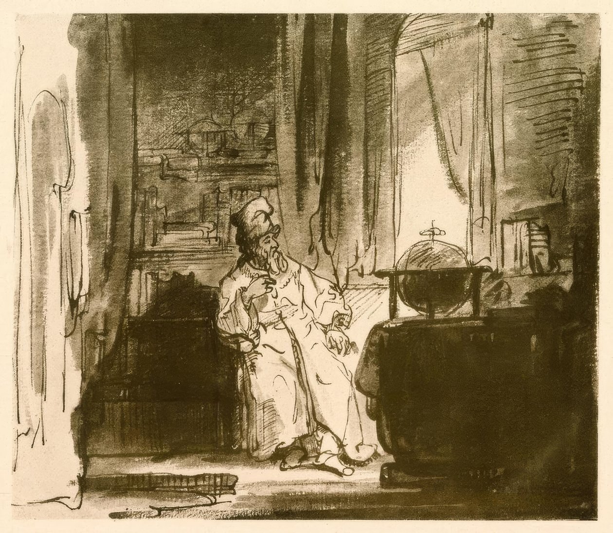 Filosof od Rembrandt van Rijn