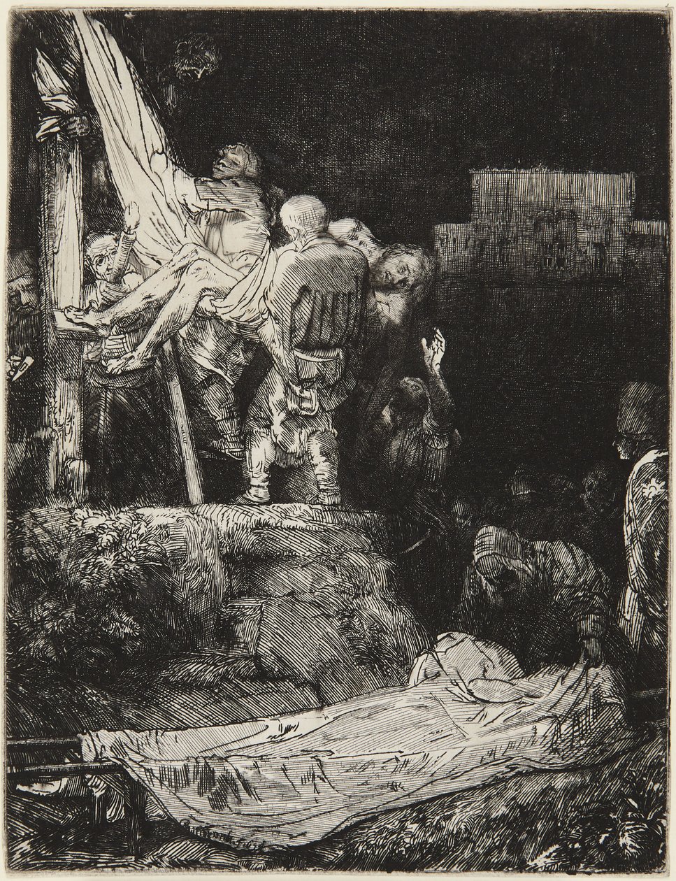 Snímání z kříže při světle pochodní od Rembrandt van Rijn
