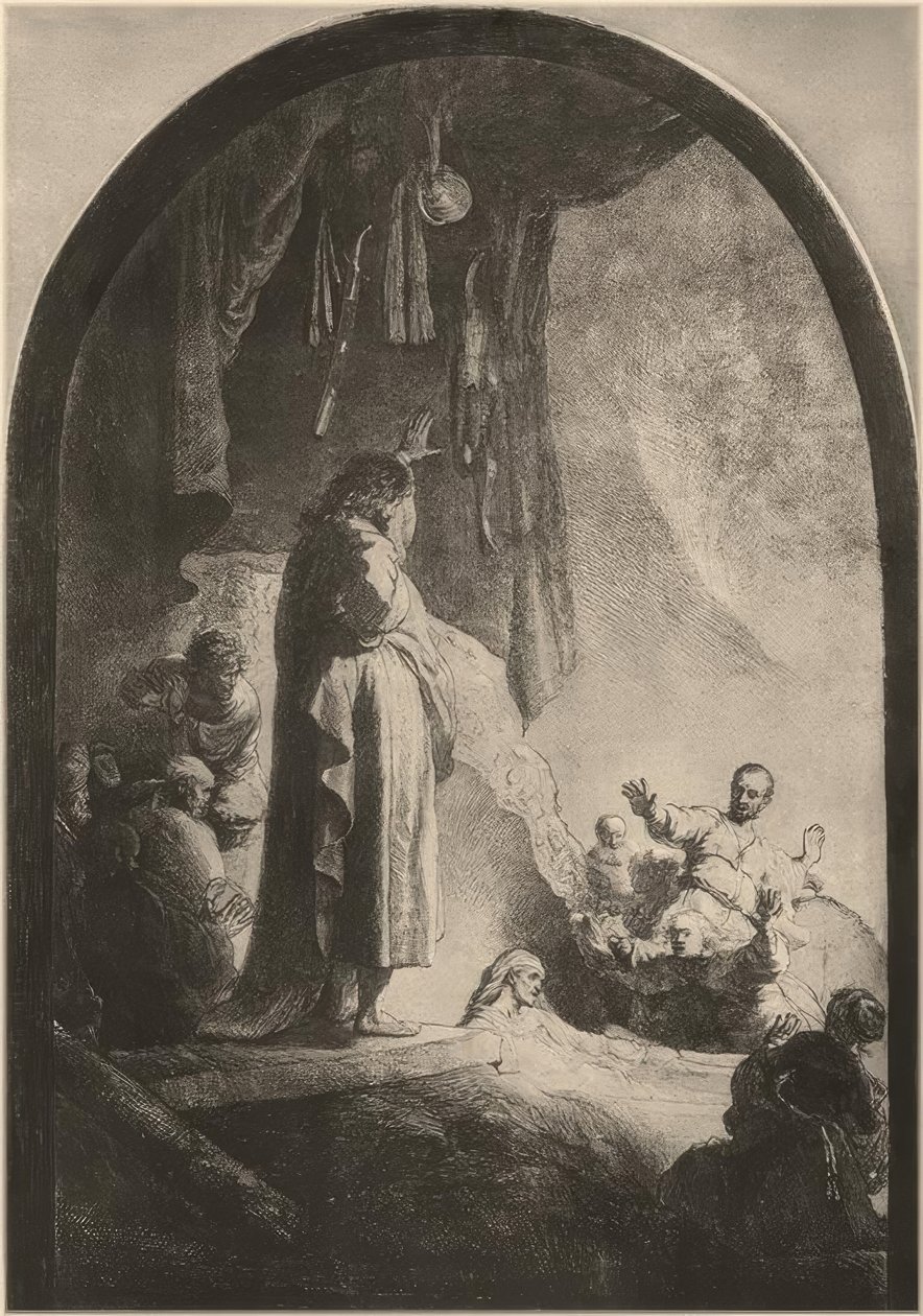 Vzkříšení Lazara od Rembrandt van Rijn