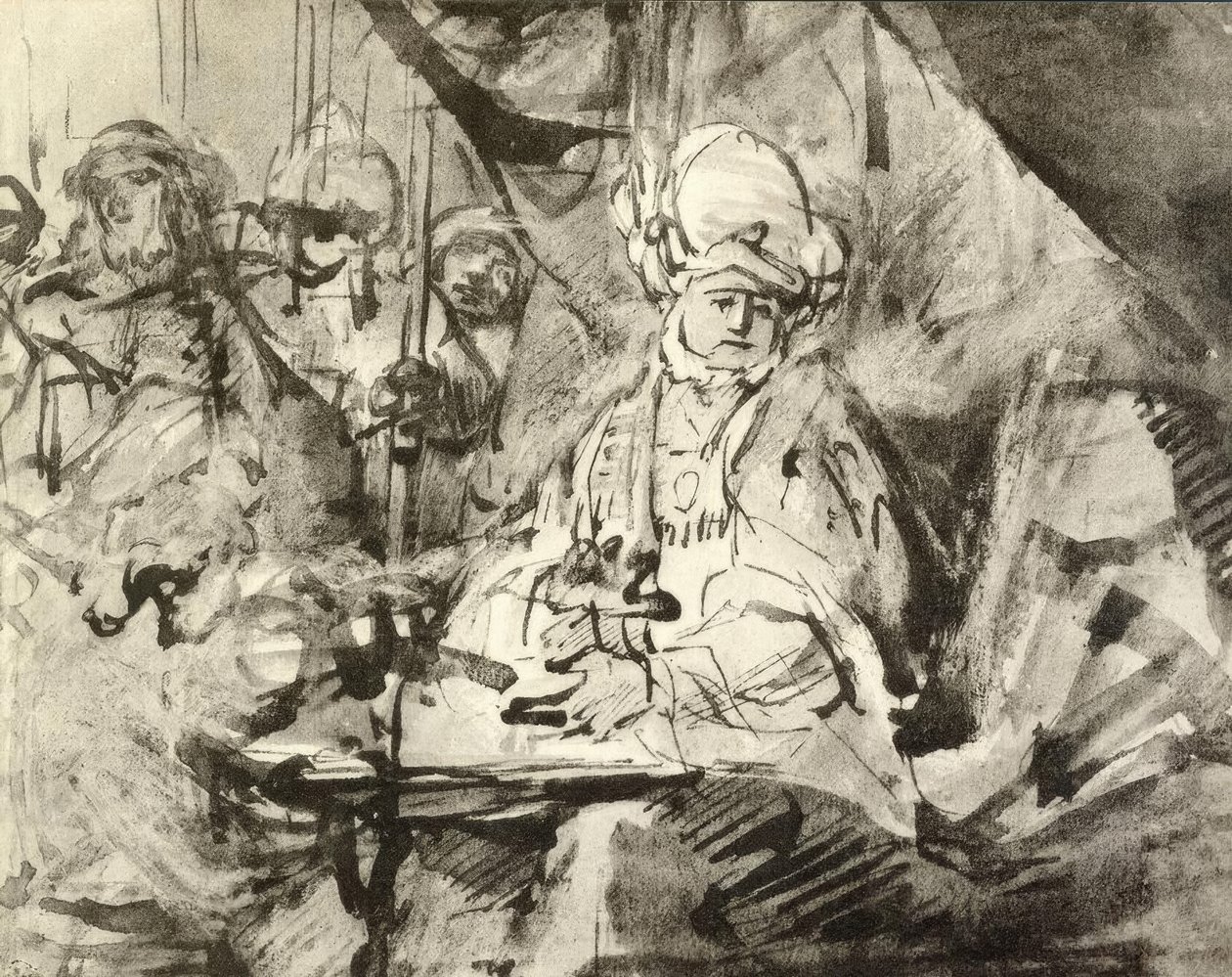 Umývání Pilátových rukou od Rembrandt van Rijn