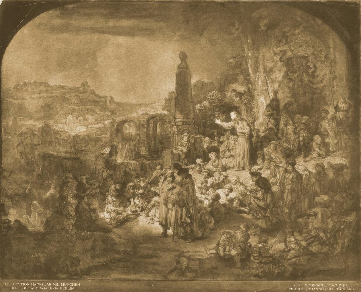 Kázání Jana Křtitele od Rembrandt van Rijn