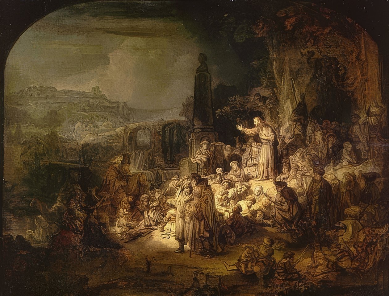 Kázání Jana Křtitele. 1634/35 od Rembrandt van Rijn