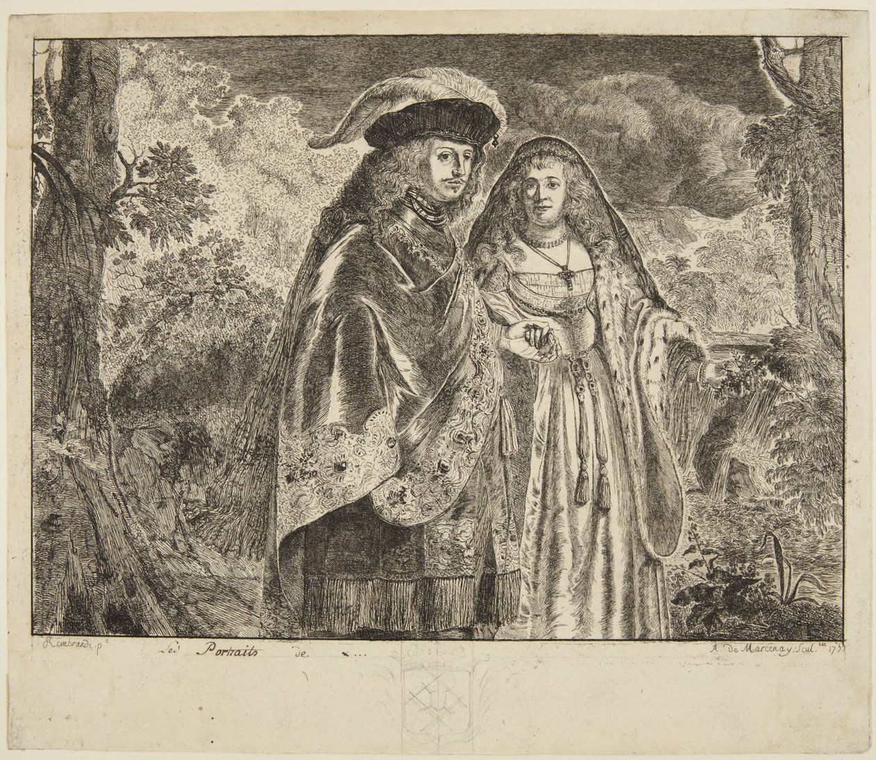 Zvaný „Muž s bílým perem“ od Rembrandt van Rijn