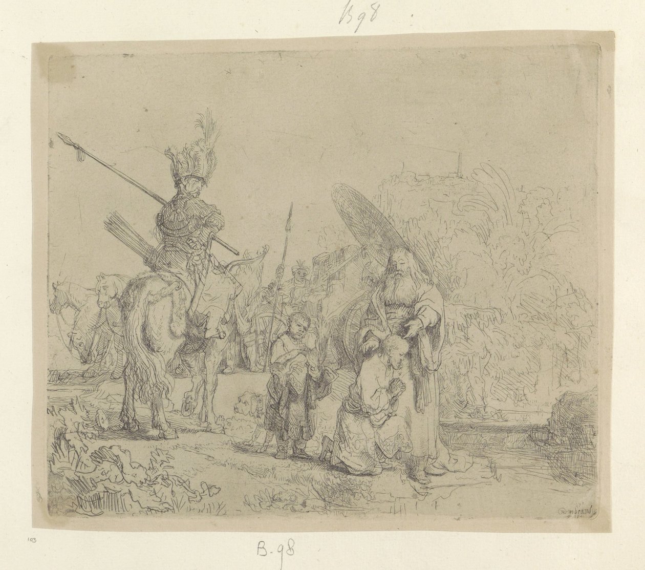 doop van de kamerling Kolekce osmdesáti pěti původních tisků (název série) od Rembrandt van Rijn