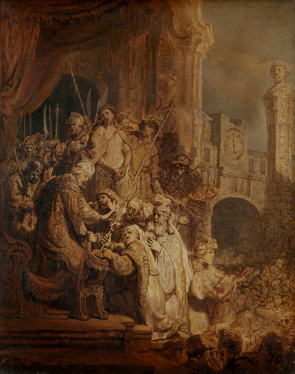 Ecce Homo, 1634 (olej na papíře) od Rembrandt van Rijn