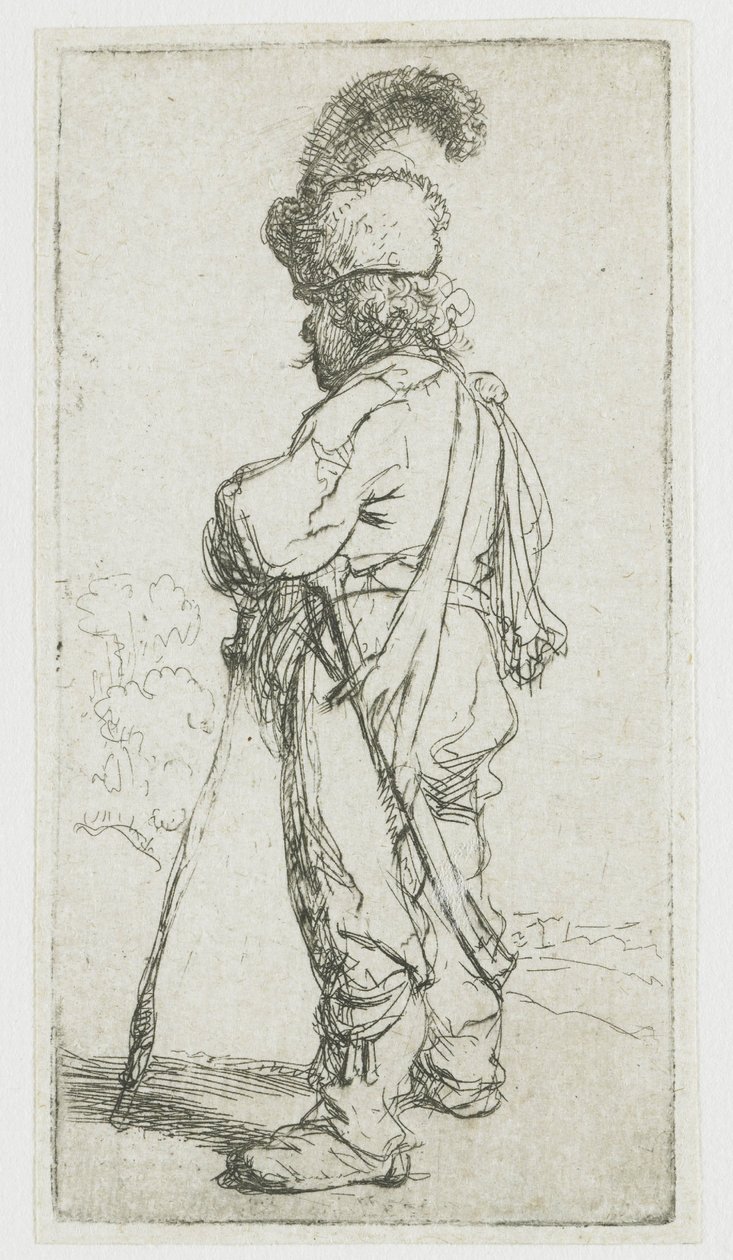 Polák s holí od Rembrandt van Rijn