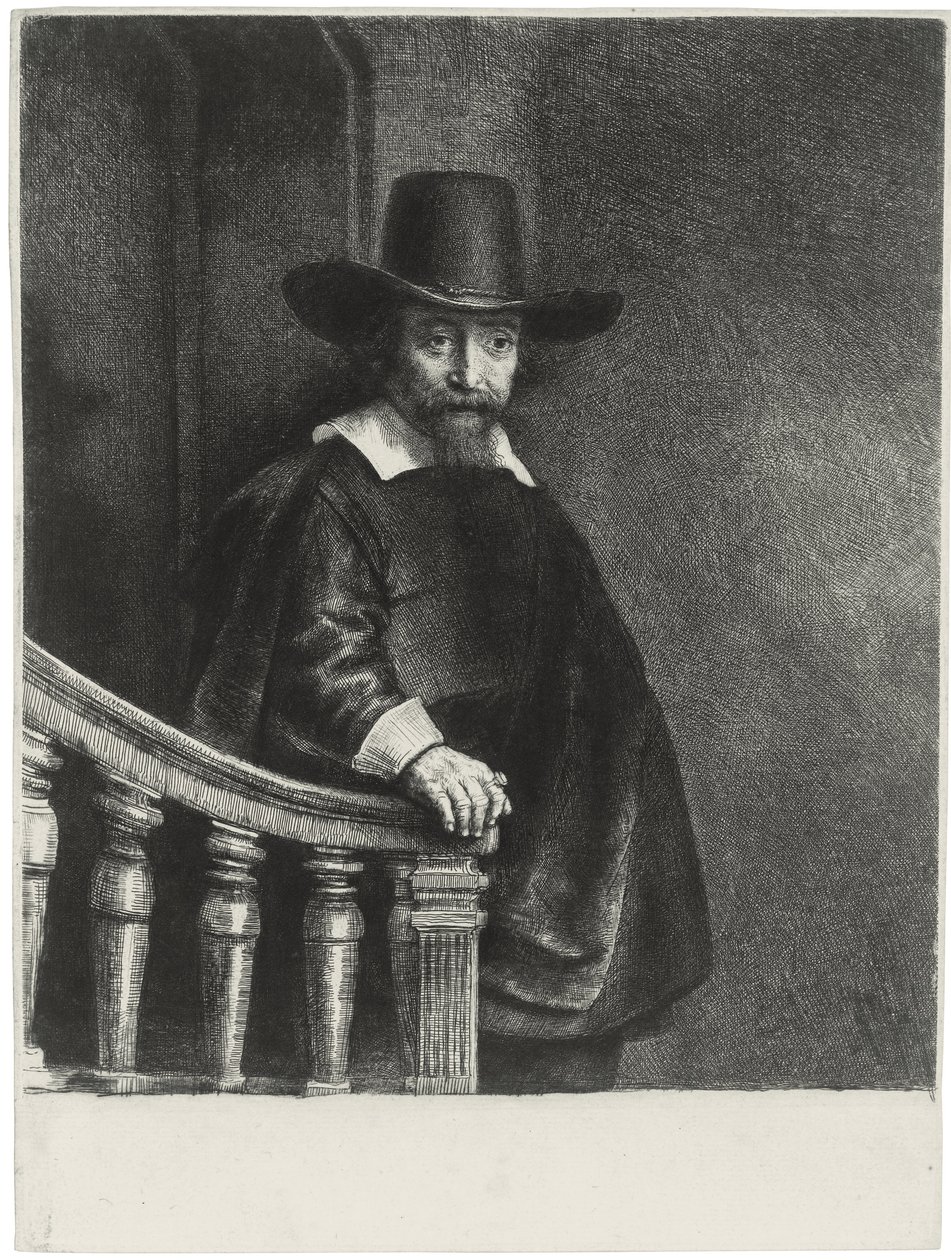 Ephraim Bueno, židovský lékař, 1647 od Rembrandt van Rijn