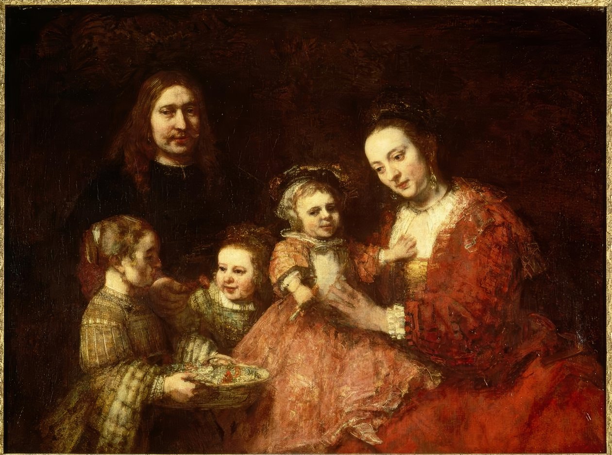 Rodinná výchova od Rembrandt van Rijn