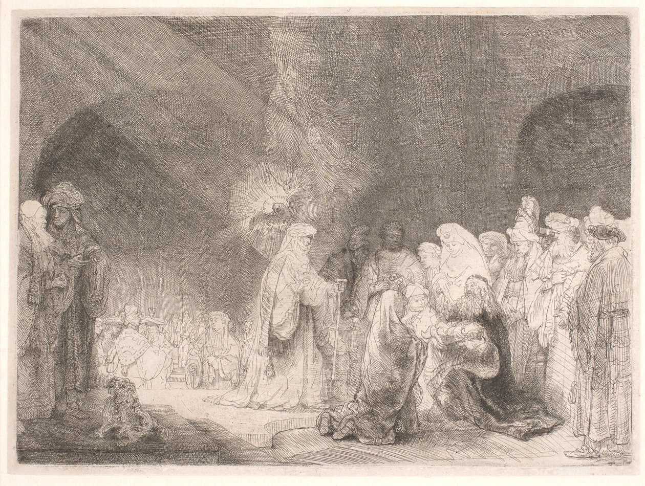 Výroba v chrámu od Rembrandt van Rijn