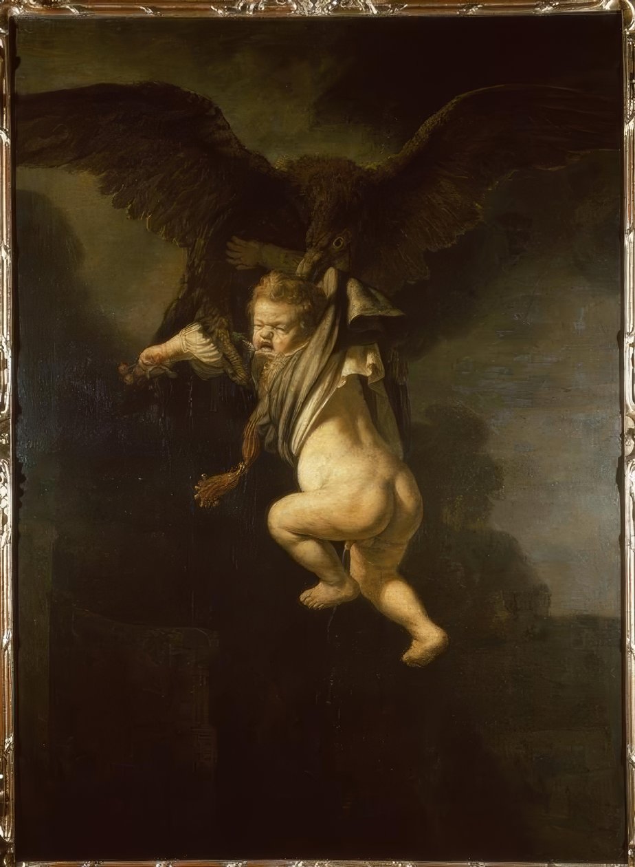 Ganymede ve spárech orla od Rembrandt van Rijn