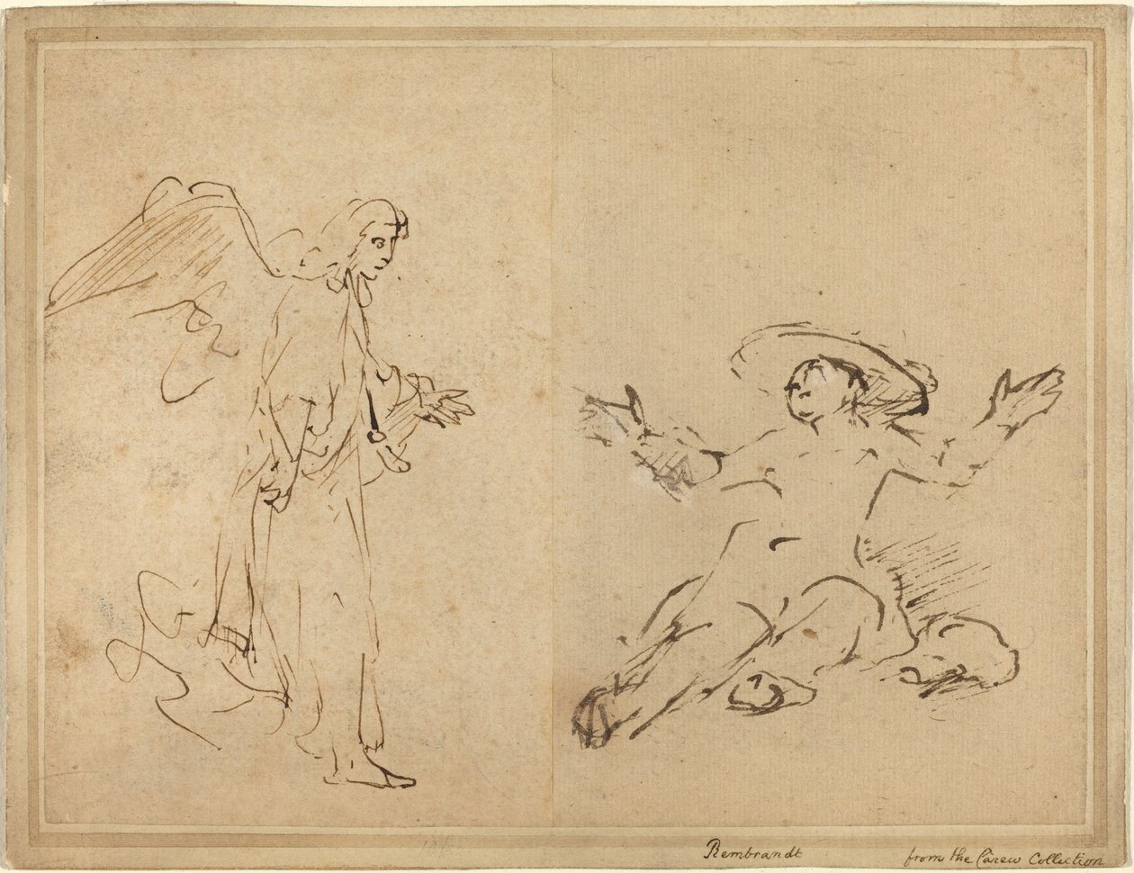 Hagar sedící u fontány od Rembrandt van Rijn