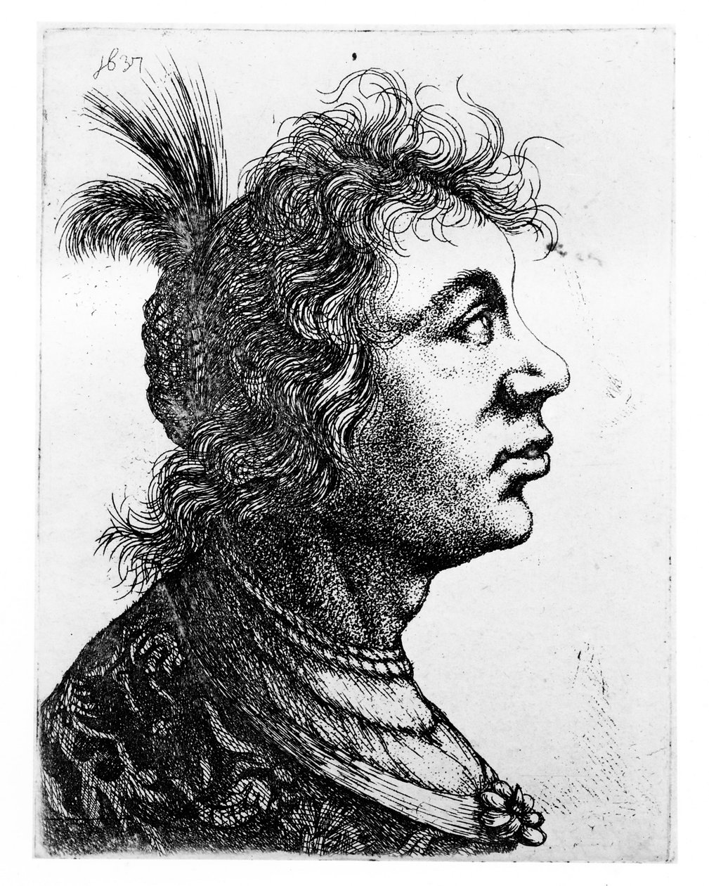 Hlava ženy, 1637 od Rembrandt van Rijn