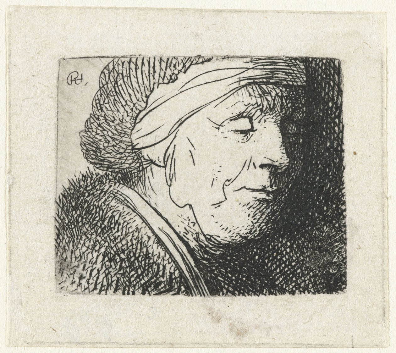 Hlava staré ženy od Rembrandt van Rijn