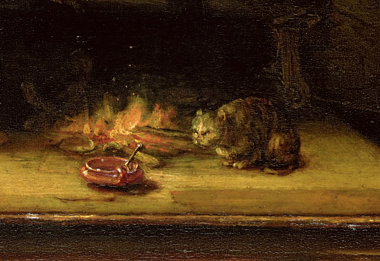 Svatá rodina s oponou, 1646 (detail 244315) od Rembrandt van Rijn