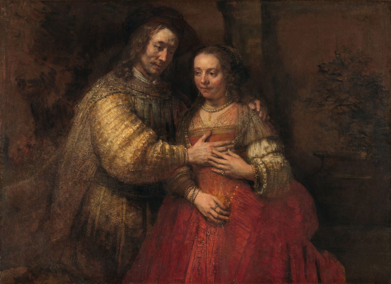 Isaac a Rebecca, známí jako „židovská nevěsta“ Portrét páru jako Isaac a Rebecca od Rembrandt van Rijn