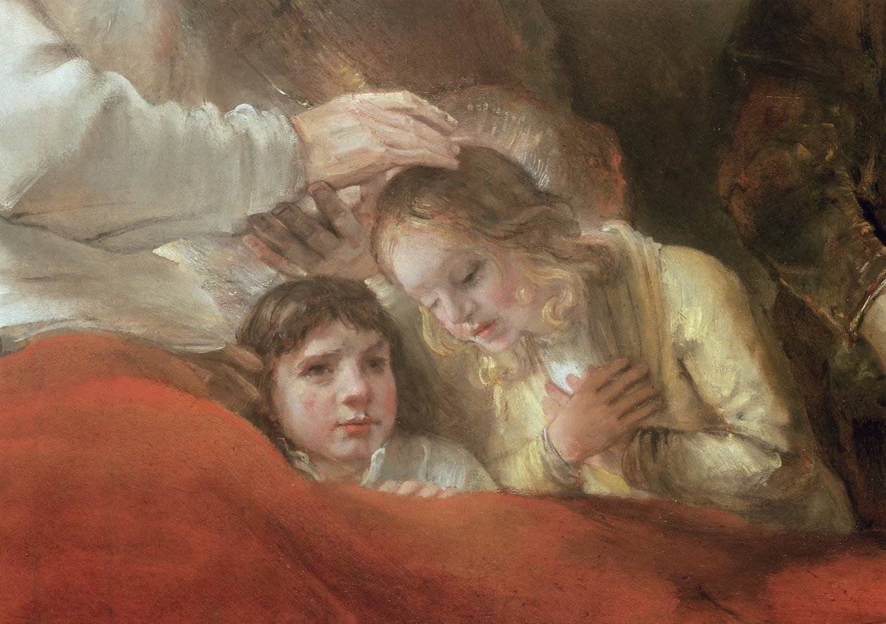 Jacob Blessing the Sons of Joseph, 1656 (detail 244314) od Rembrandt van Rijn