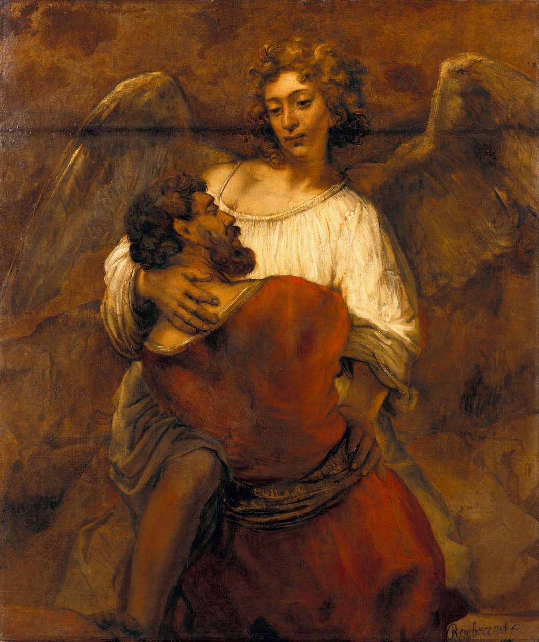 Jacob Wrestling with the Angel, asi 1659 od Rembrandt van Rijn