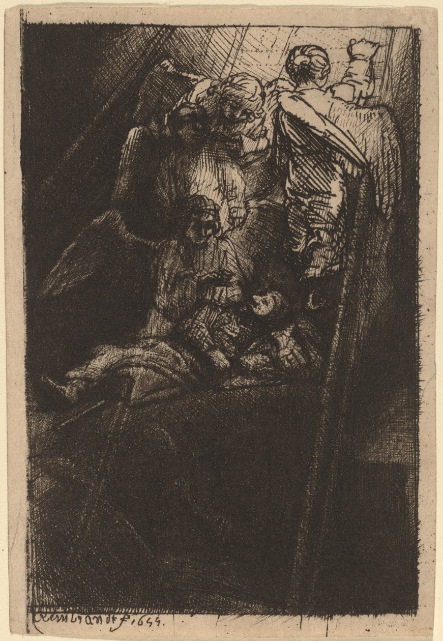 Jakubův žebřík od Rembrandt van Rijn