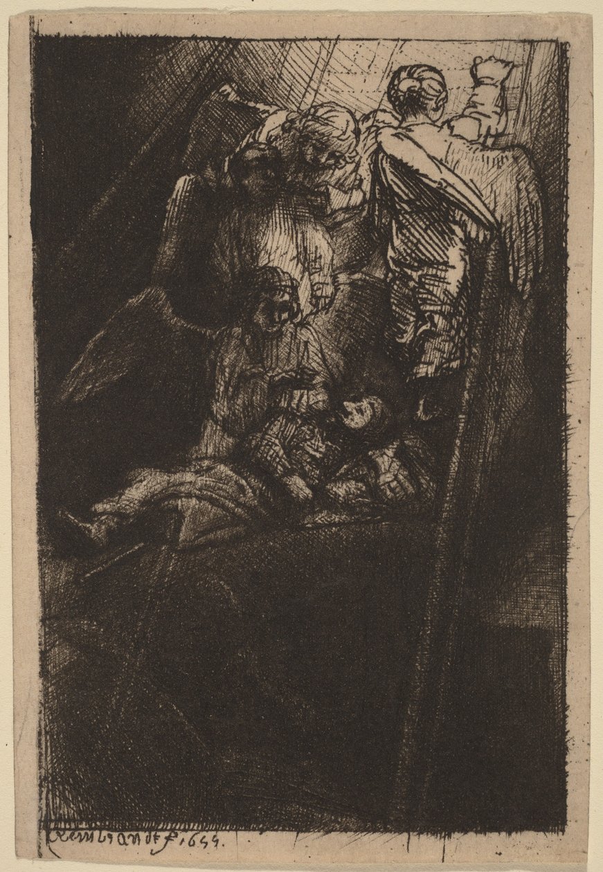 Jakubův žebřík od Rembrandt van Rijn