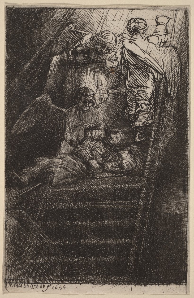 Jakubův žebřík od Rembrandt van Rijn