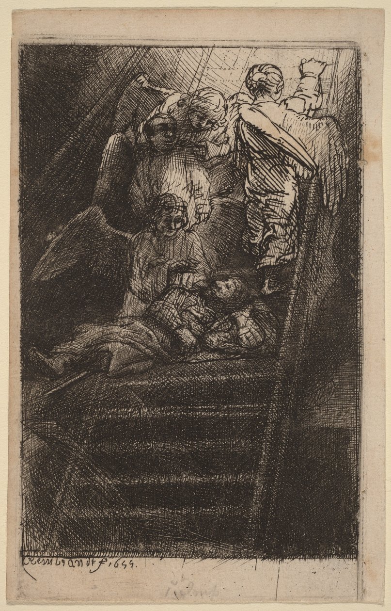 Jakubův žebřík od Rembrandt van Rijn