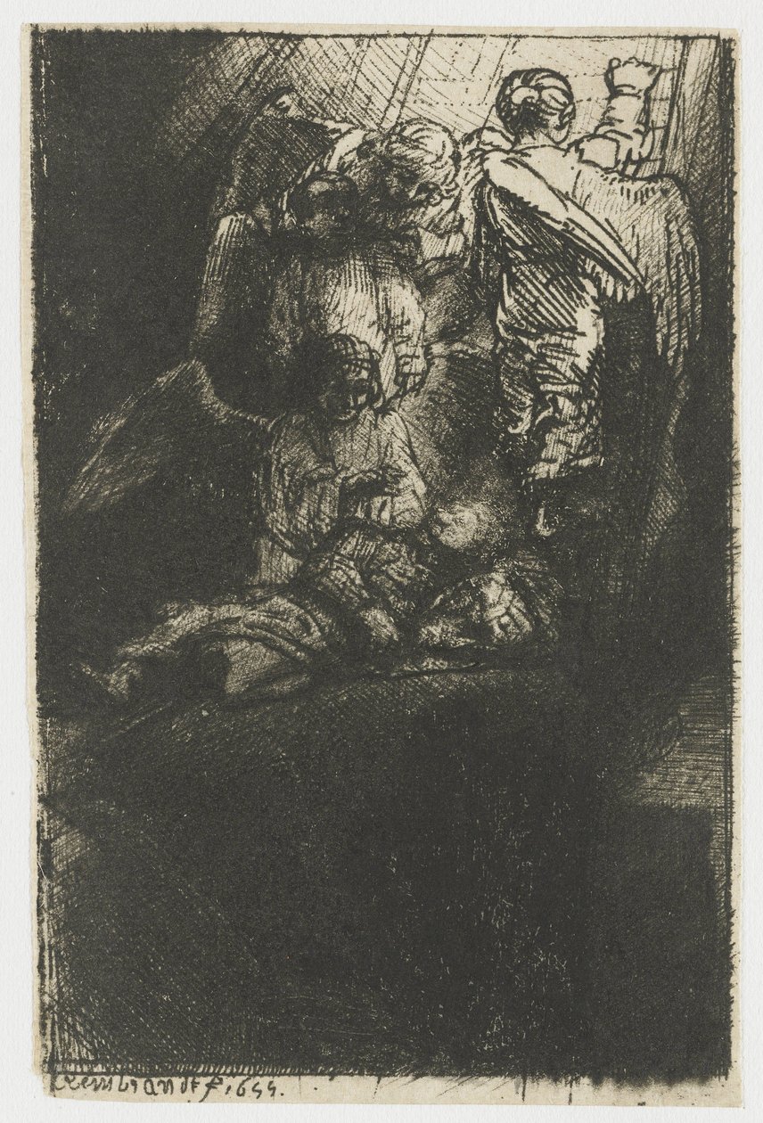 Jakubův žebřík od Rembrandt van Rijn
