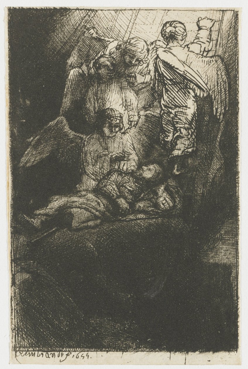 Jakubův žebřík od Rembrandt van Rijn