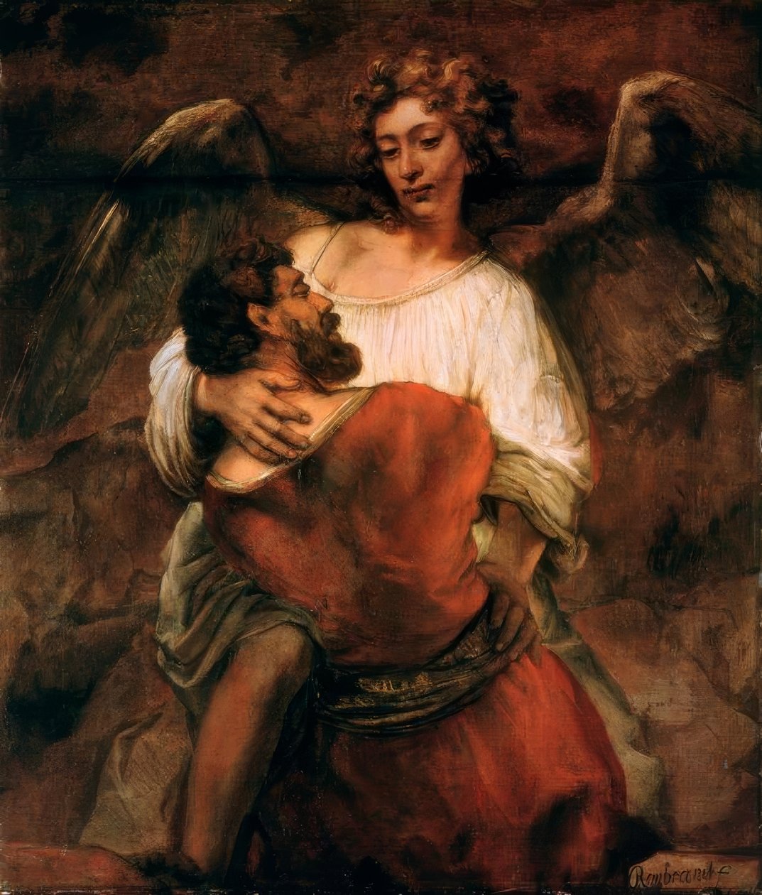 Jakubův boj s andělem od Rembrandt van Rijn